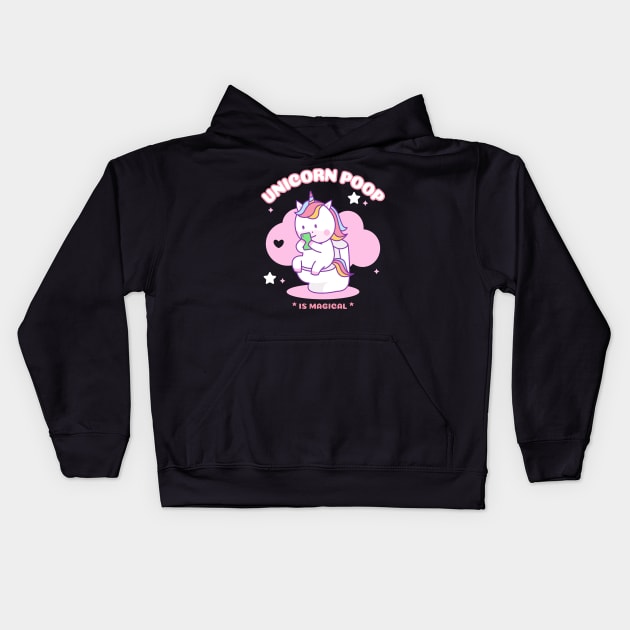 Unicorn poop Kids Hoodie by Tip Top Tee's